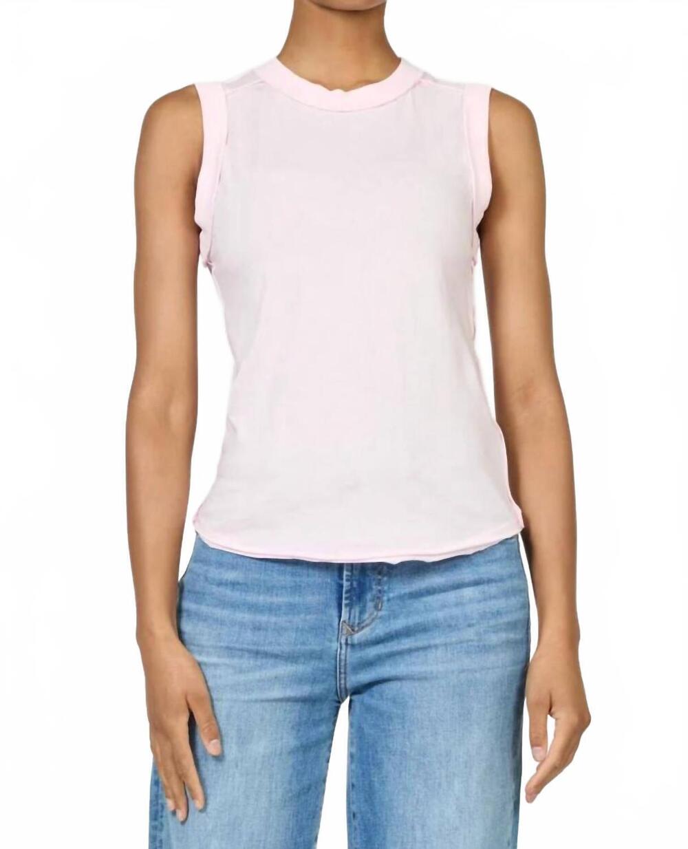 NEW DEAR JOHN DENIM zo crewneck tank top in pale lilac